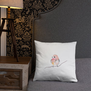 Pink Birdie Throw Pillow