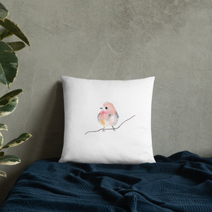 Pink Birdie Throw Pillow