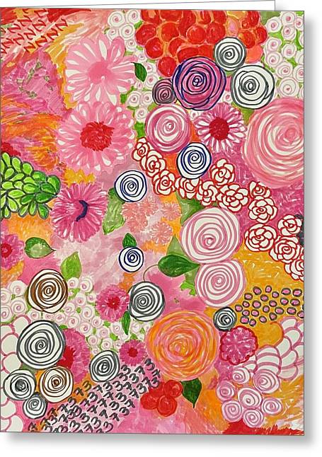 Happy Little Flowers - Greeting Card