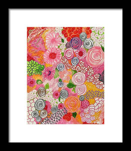 Happy Little Flowers - Framed Print
