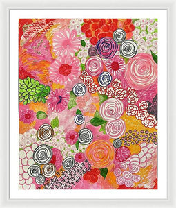 Happy Little Flowers - Framed Print