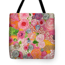 Load image into Gallery viewer, Happy Little Flowers - Tote Bag