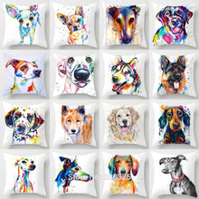 Load image into Gallery viewer, Watercolor Dog Pillow Covers