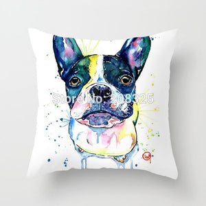 Watercolor Dog Pillow Covers