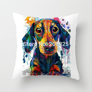 Watercolor Dog Pillow Covers