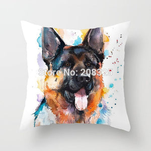 Watercolor Dog Pillow Covers