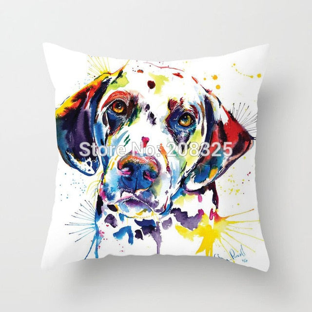 Watercolor Dog Pillow Covers