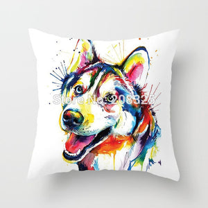 Watercolor Dog Pillow Covers