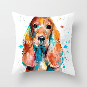 Watercolor Dog Pillow Covers