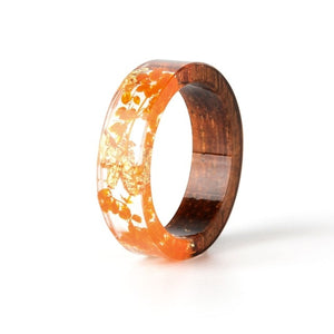 Wood Accent Resin Ring