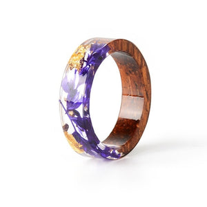 Wood Accent Resin Ring