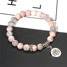 Load image into Gallery viewer, Natural Stone Bracelet with Charm