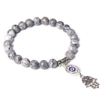 Load image into Gallery viewer, Natural Stone Bracelet with Charm