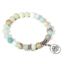 Load image into Gallery viewer, Natural Stone Bracelet with Charm