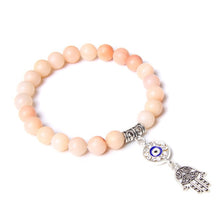 Load image into Gallery viewer, Natural Stone Bracelet with Charm