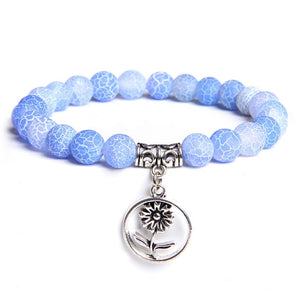 Natural Stone Bracelet with Charm