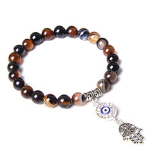 Load image into Gallery viewer, Natural Stone Bracelet with Charm