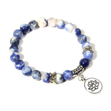 Load image into Gallery viewer, Natural Stone Bracelet with Charm