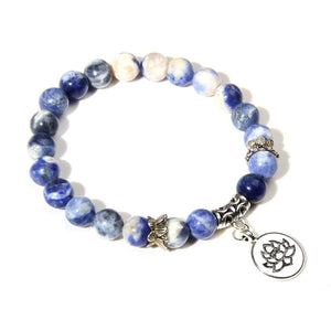 Natural Stone Bracelet with Charm