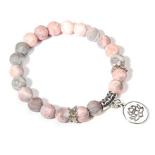 Load image into Gallery viewer, Natural Stone Bracelet with Charm