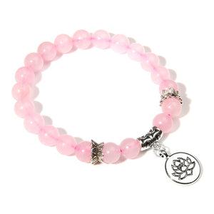 Natural Stone Bracelet with Charm