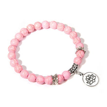 Load image into Gallery viewer, Natural Stone Bracelet with Charm
