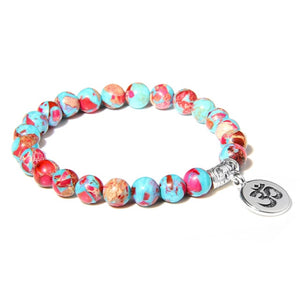Natural Stone Bracelet with Charm