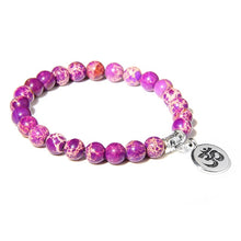Load image into Gallery viewer, Natural Stone Bracelet with Charm