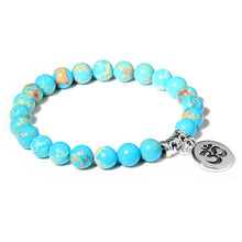 Load image into Gallery viewer, Natural Stone Bracelet with Charm