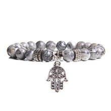 Load image into Gallery viewer, Natural Stone Bracelet with Charm