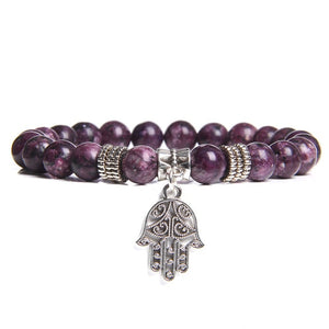 Natural Stone Bracelet with Charm