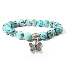 Load image into Gallery viewer, Natural Stone Bracelet with Charm