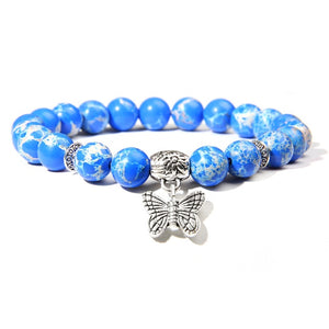 Natural Stone Bracelet with Charm