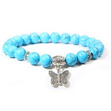 Load image into Gallery viewer, Natural Stone Bracelet with Charm