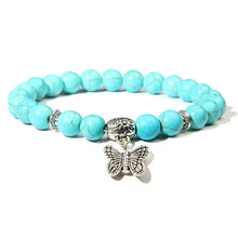 Load image into Gallery viewer, Natural Stone Bracelet with Charm