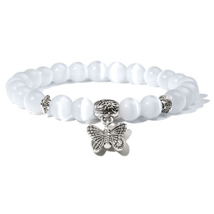 Natural Stone Bracelet with Charm
