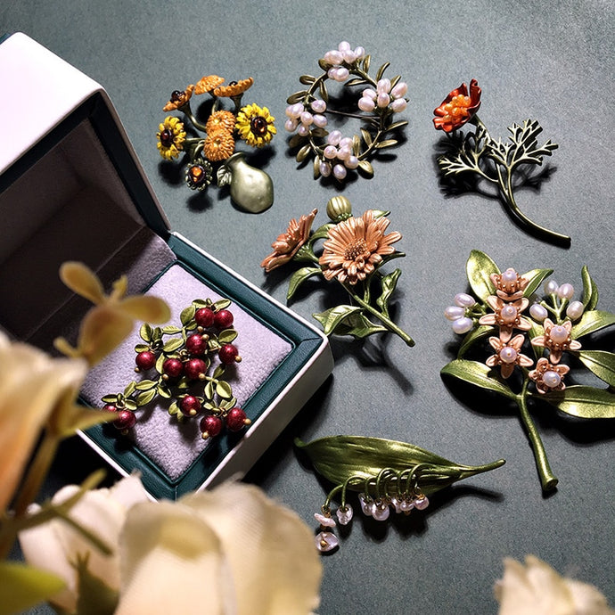 Floral Brooches and Pins