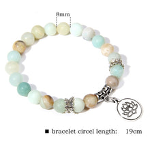 Load image into Gallery viewer, Natural Stone Bracelet with Charm