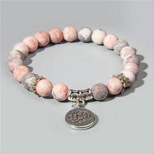 Load image into Gallery viewer, Natural Stone Bracelet with Charm