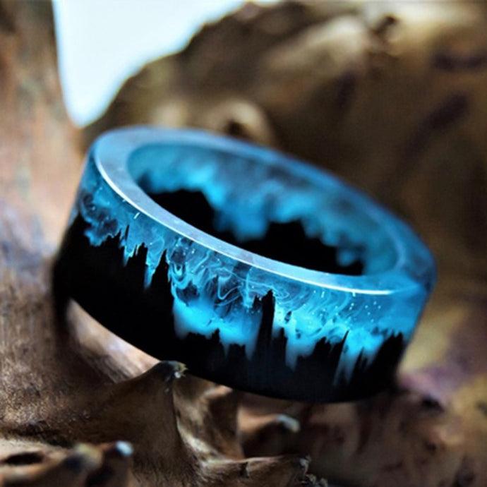 Twilight Blue Resin Ring